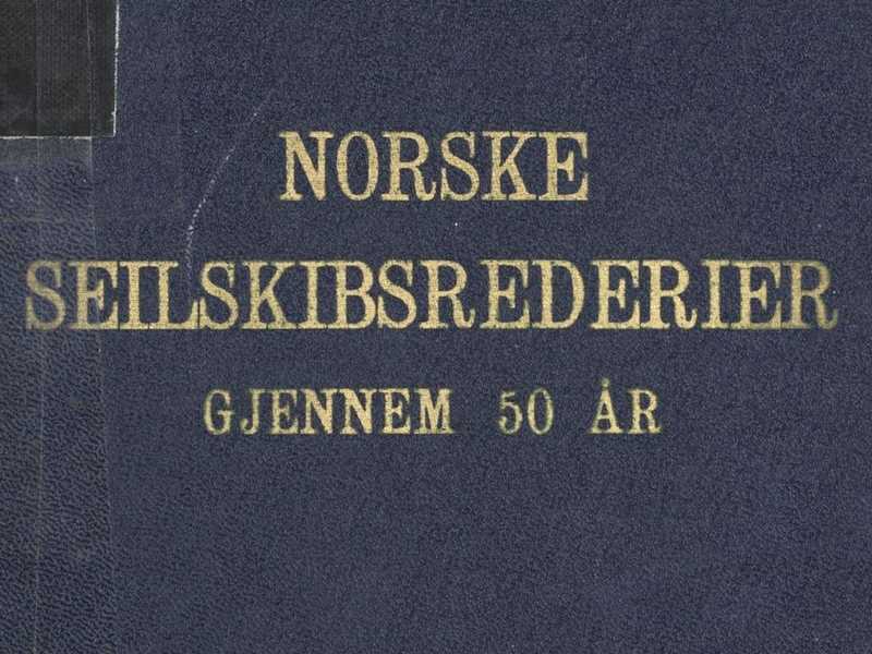 Boken Norske seilskibsrederier gjennem 50 år