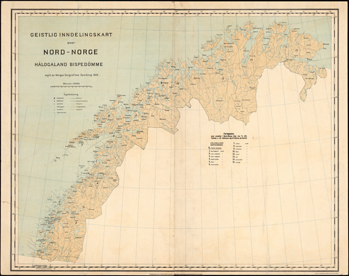 Geistlig Inddelingskart - Nord-Norge