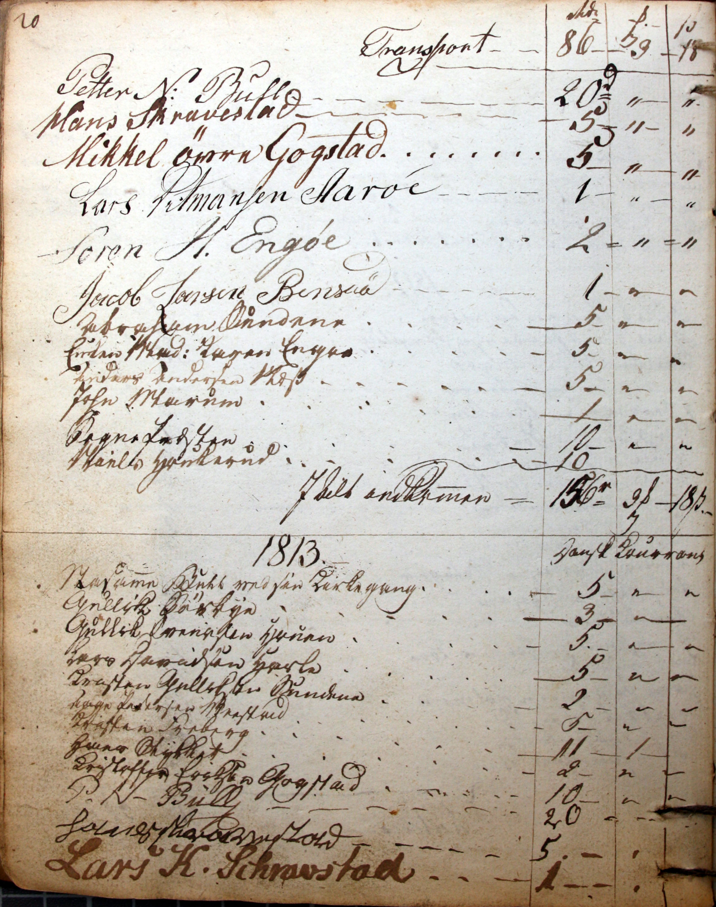 Gavebog for fattige 1812-13