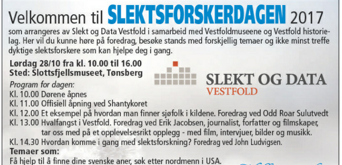Annonse SFD Tønsberg 2017