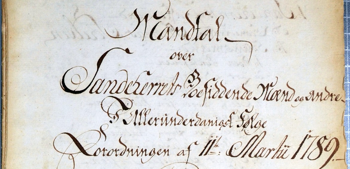 Mandtal Sandeherred 1789