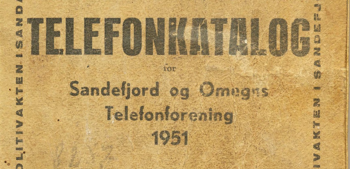 Sandefjord telefonkatalog 1951