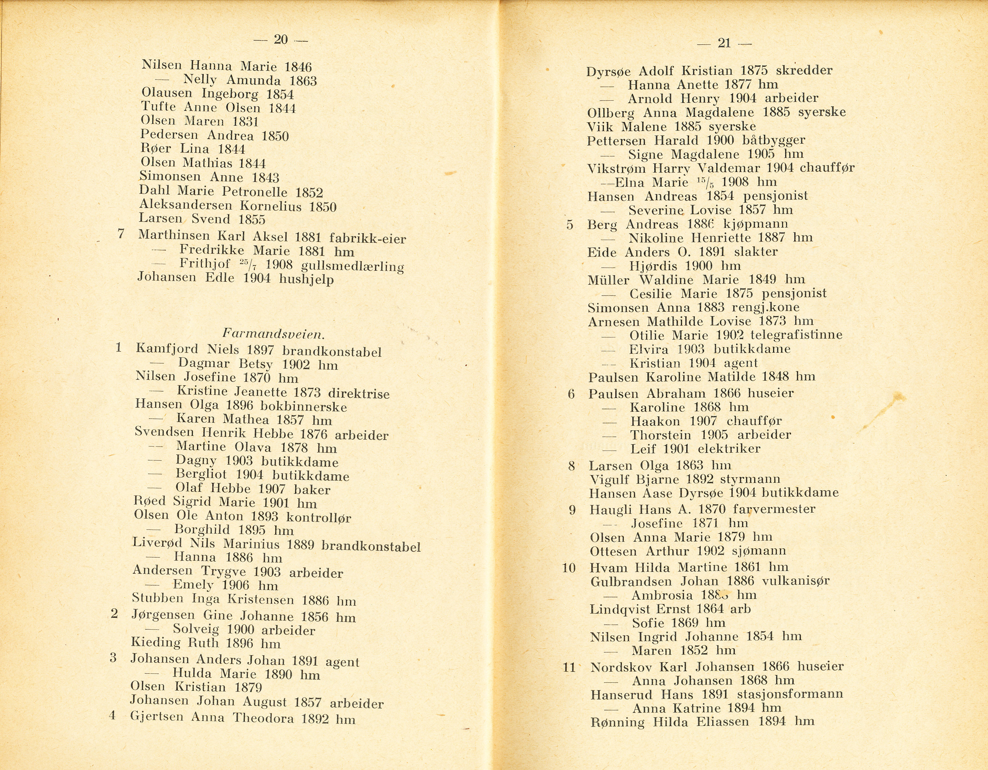 Valgmanntall for Tønsberg 1931