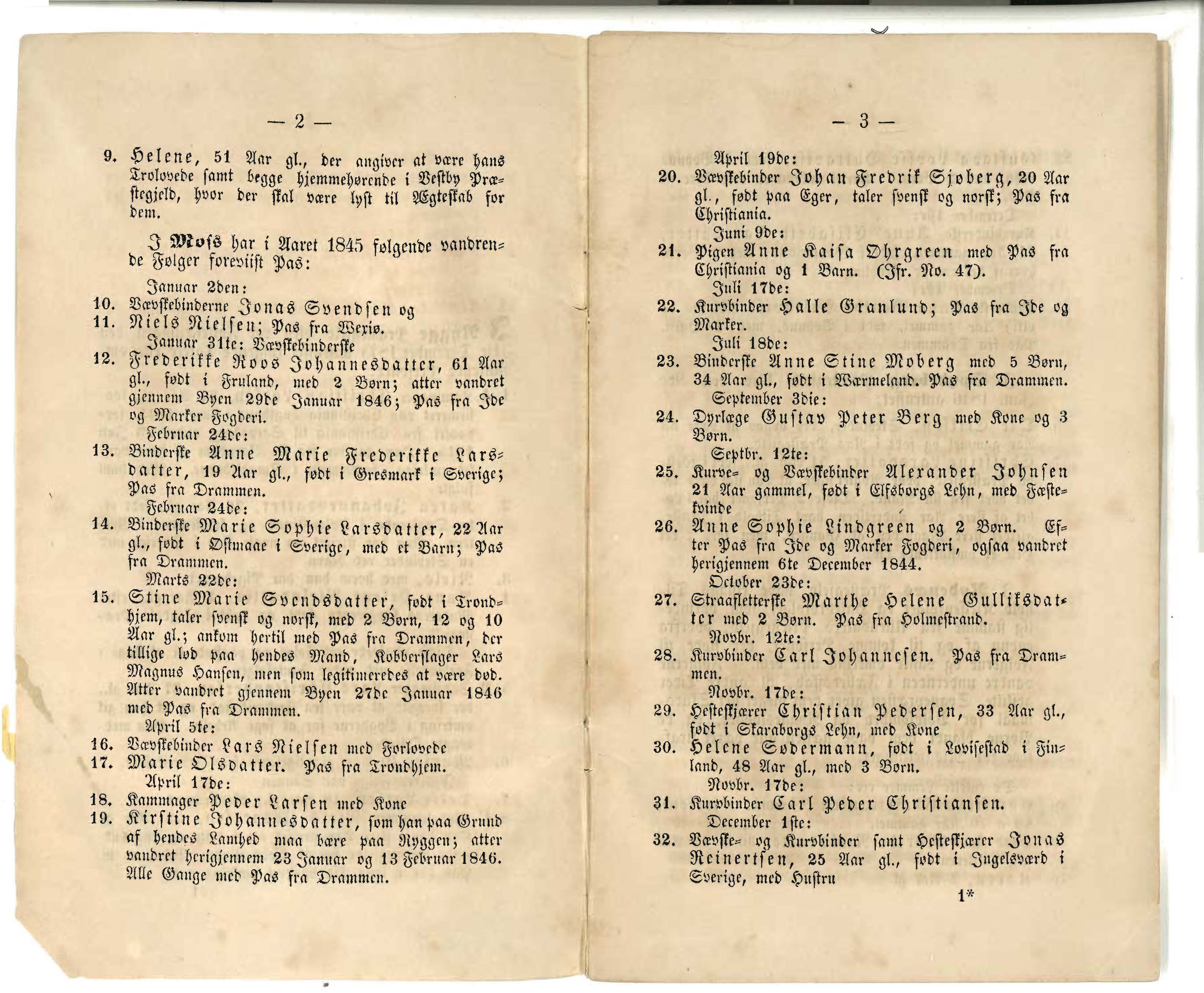 Fortegnelse over Tatere 1843