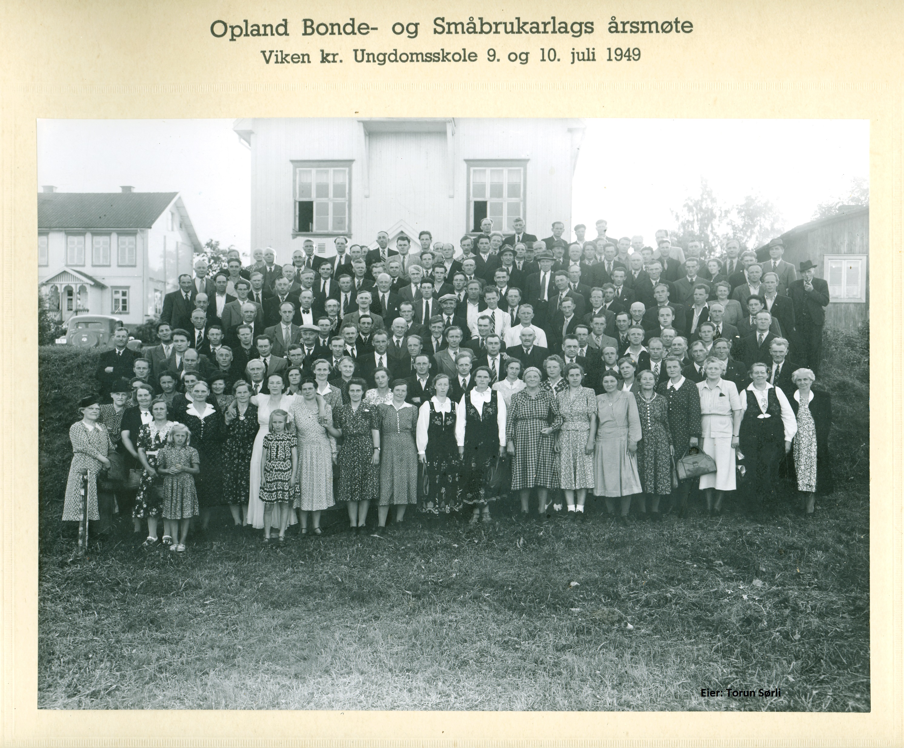 Oppland bonde- og småbrukarlag, årsmøte 1949, Viken u.skole. Eier: Torun Sørli