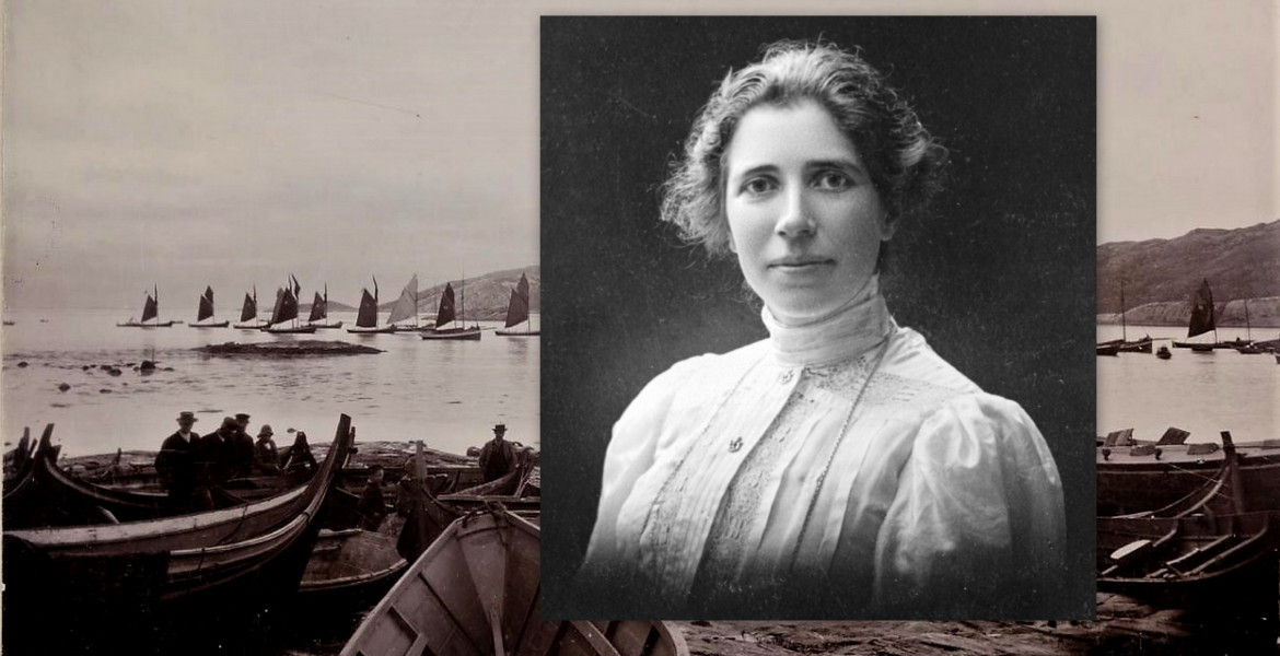 Louise Engen -kollasj av bilder fr NB og Nordlandsmuseet