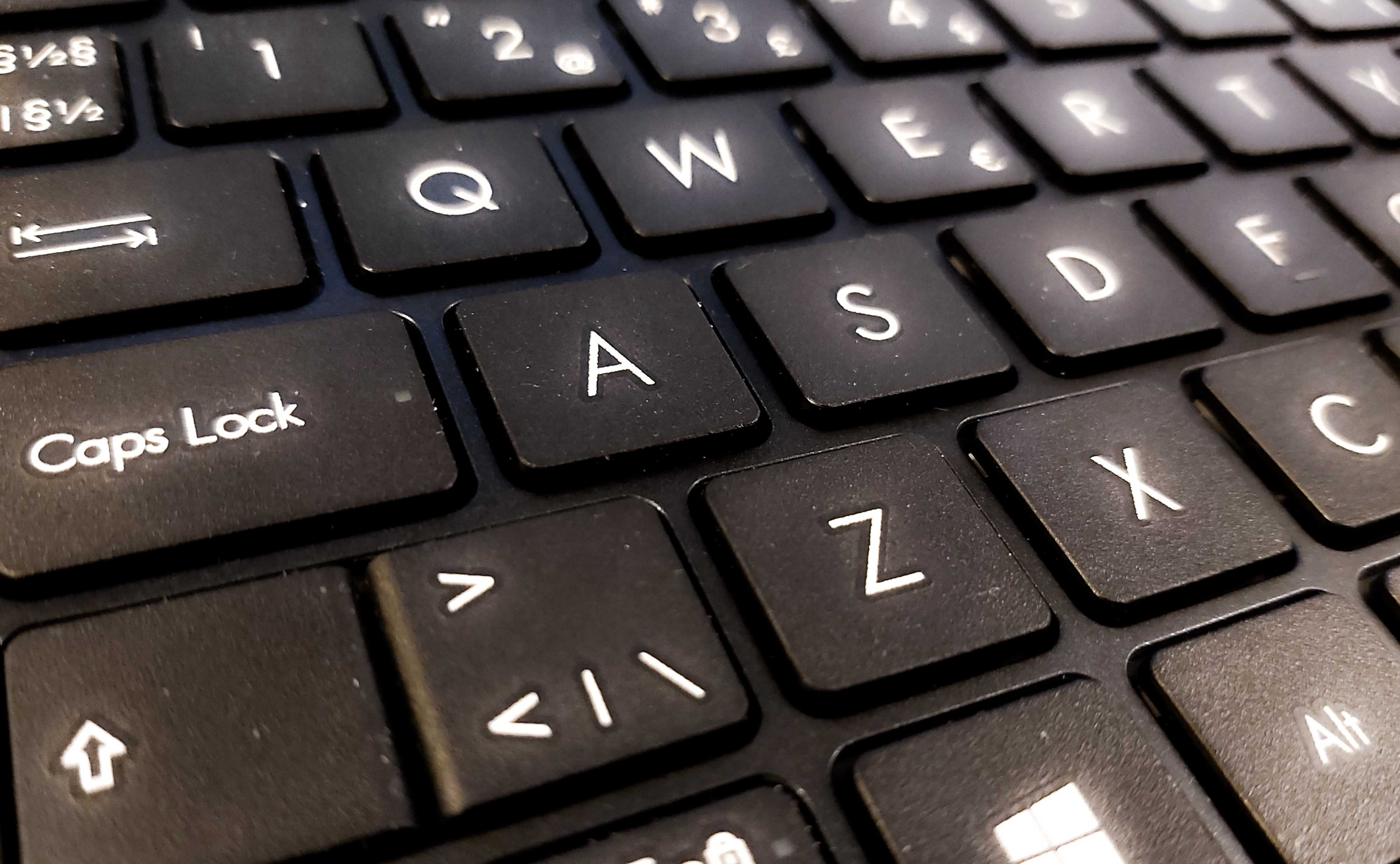 Et utsnitt av et tastatur