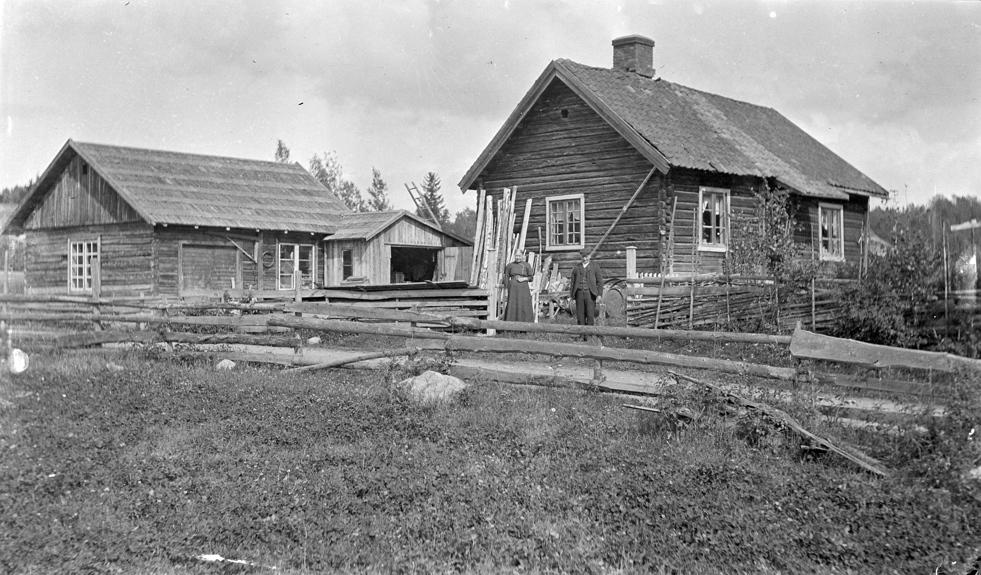 Husmannsplass på Nes i Ringsaker, 1915. FOTO: EINAR LUNDSTEIN / ANNO DOMKIRKEODDEN
