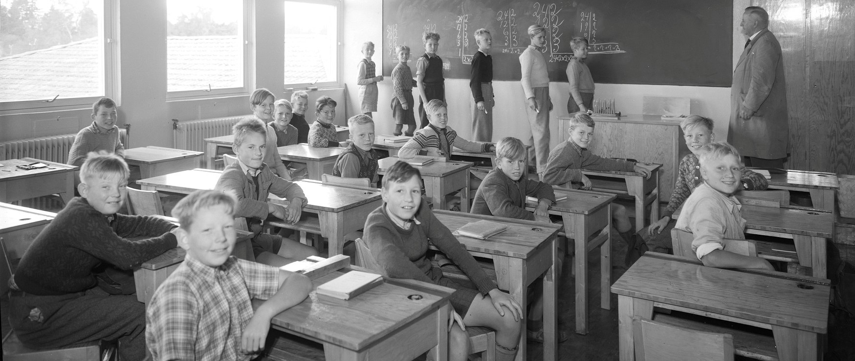 Gutteklasse ved Presterød skole.
