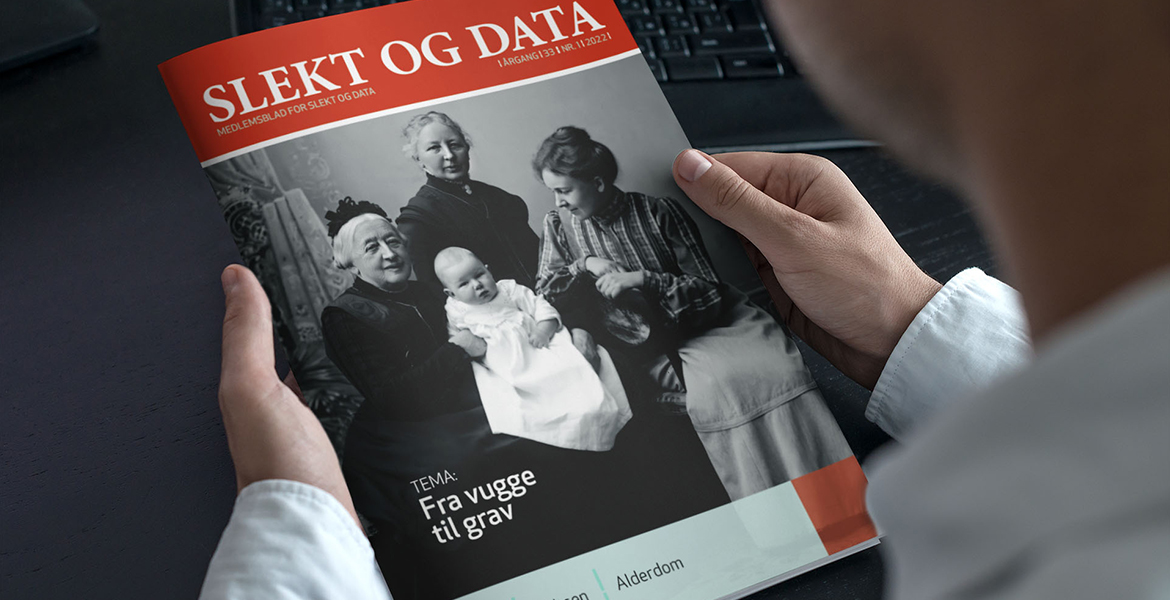 Forside av medlemsbladet, der temaet er "fra vugge til grav"