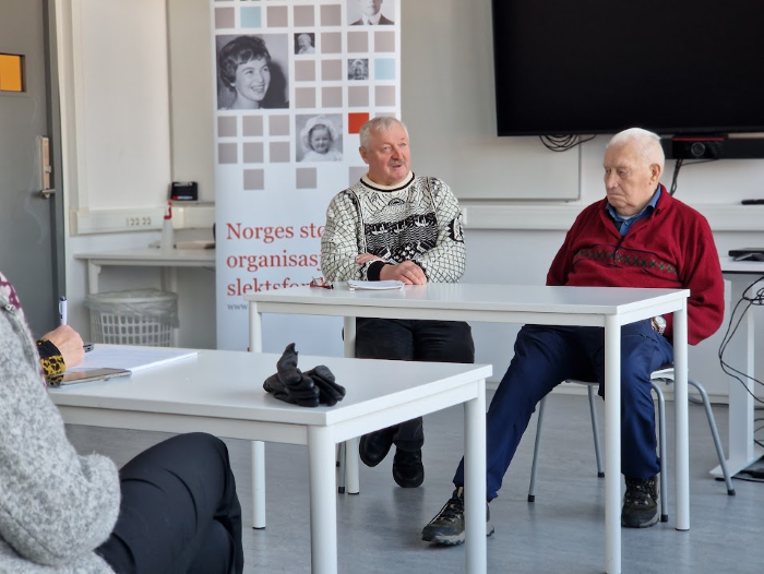 Einar Mikkelsen og Helge Hansen, Slektsforskerdagen på Finnsnes