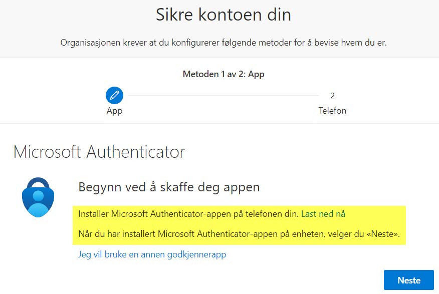 Sikre kontoen bilde 1