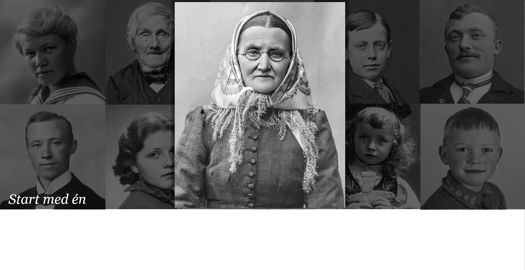 Gammel dame - svart-hvitt