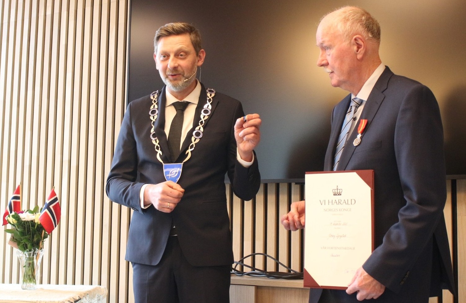 Ordfører Harnes og Jonny Lyngstad