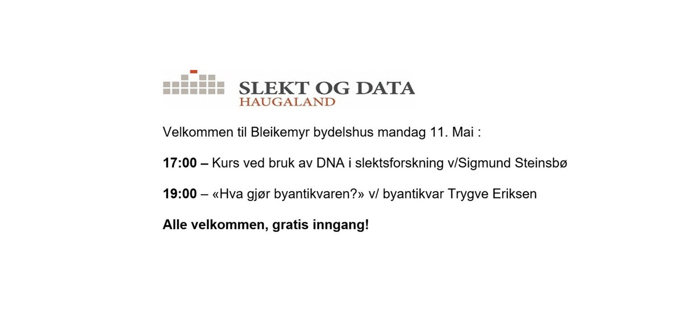 Medlemsmøte 11. mai
