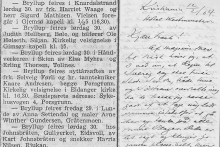 Avisnotis og brev