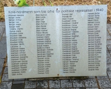 Minnetavle, navn på kolanordmenn