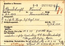 Samling over falne tyske soldater fra andre verdenskrig.