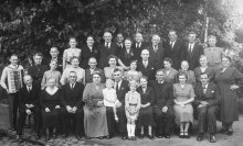 Tysk familie samlet i sølvbryllup.