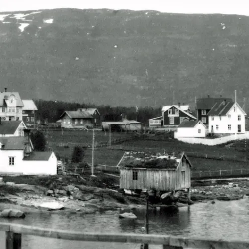 Ballangen sentrum sett fra kaia