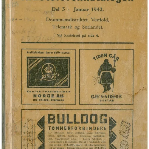 Rikstelefonkatalogen Del 3 for Sørøst-Norge 1942