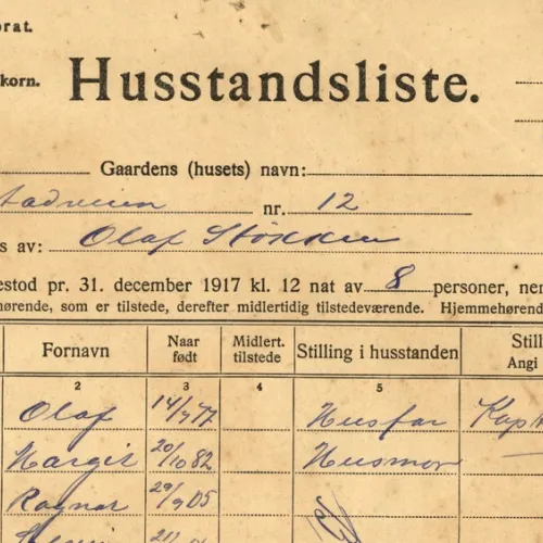 Husstandsliste Hystadveien 12