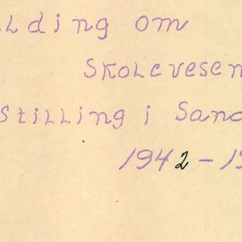 Melding om skolevesenets stilling i Sandar