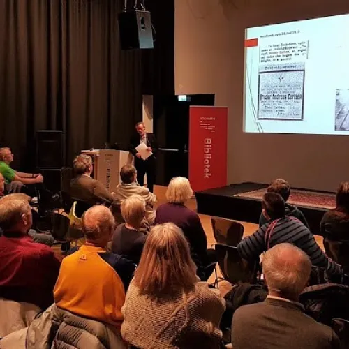 Breder Carlsen på medlemsmøtet desember 2017