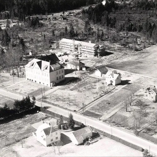 Haukerød skole - flyfoto