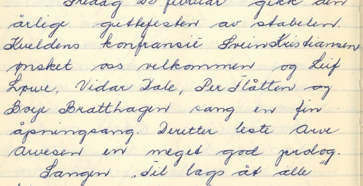 Elevlagets møtebok i 1962