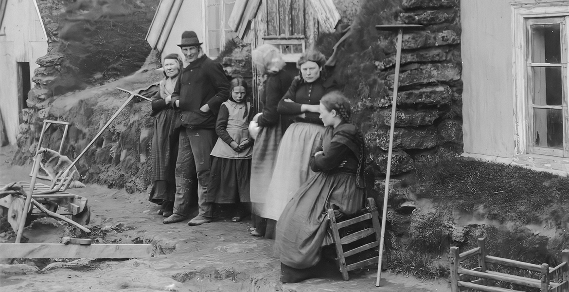 Bilde av islendinger fra rundt 1900