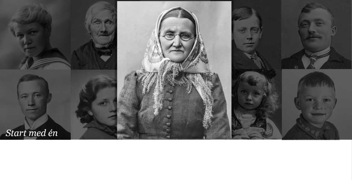 Gammel dame - svart-hvitt