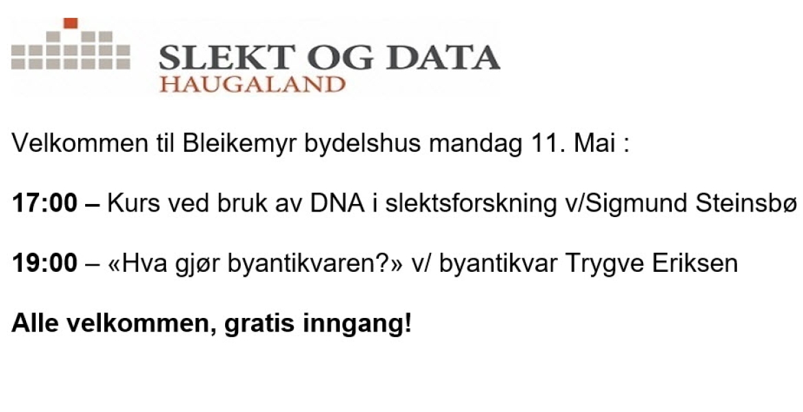 Medlemsmøte 11. mai