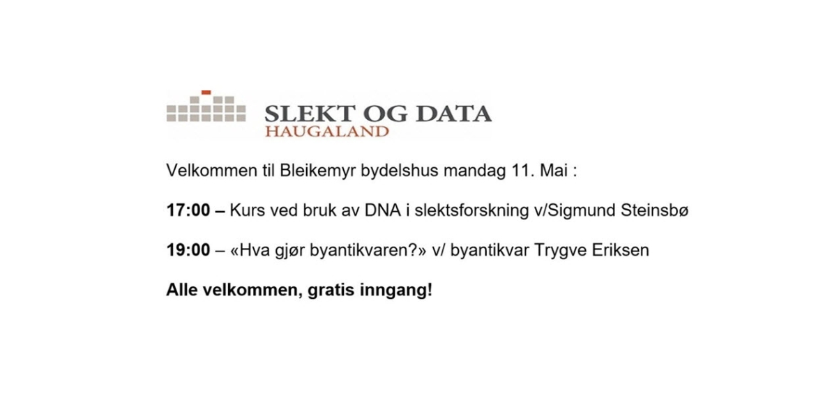 Medlemsmøte 11. mai